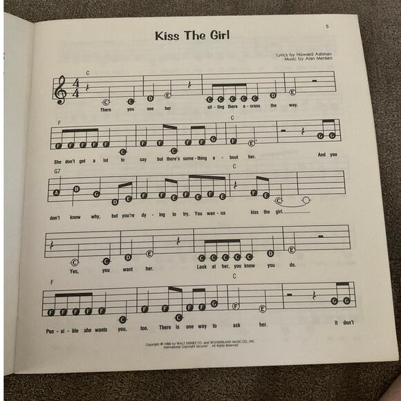 1989 Softcover Recorder Fun Songbook Disney The Little Mermaid - Picture 6 of 8